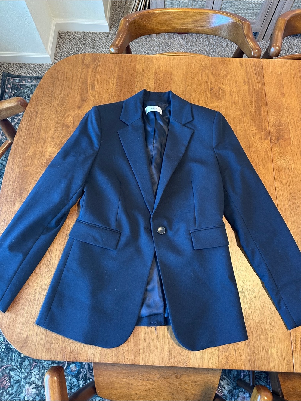 Navy Single-Button Women's Blazer